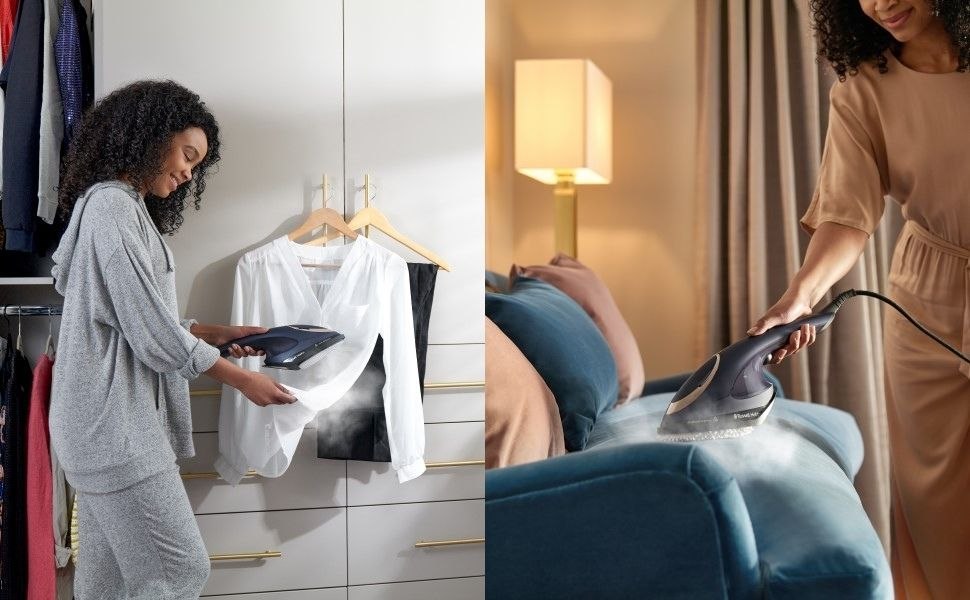 2-in-1 Design: Steaming and Ironing Feature